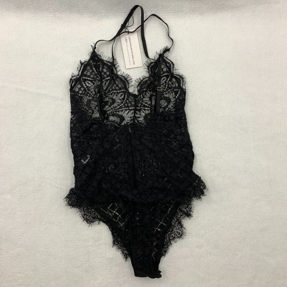 Salt and Lace Intimates Love Me In Black Lace Bodysuit Small - Picture 7 of 13